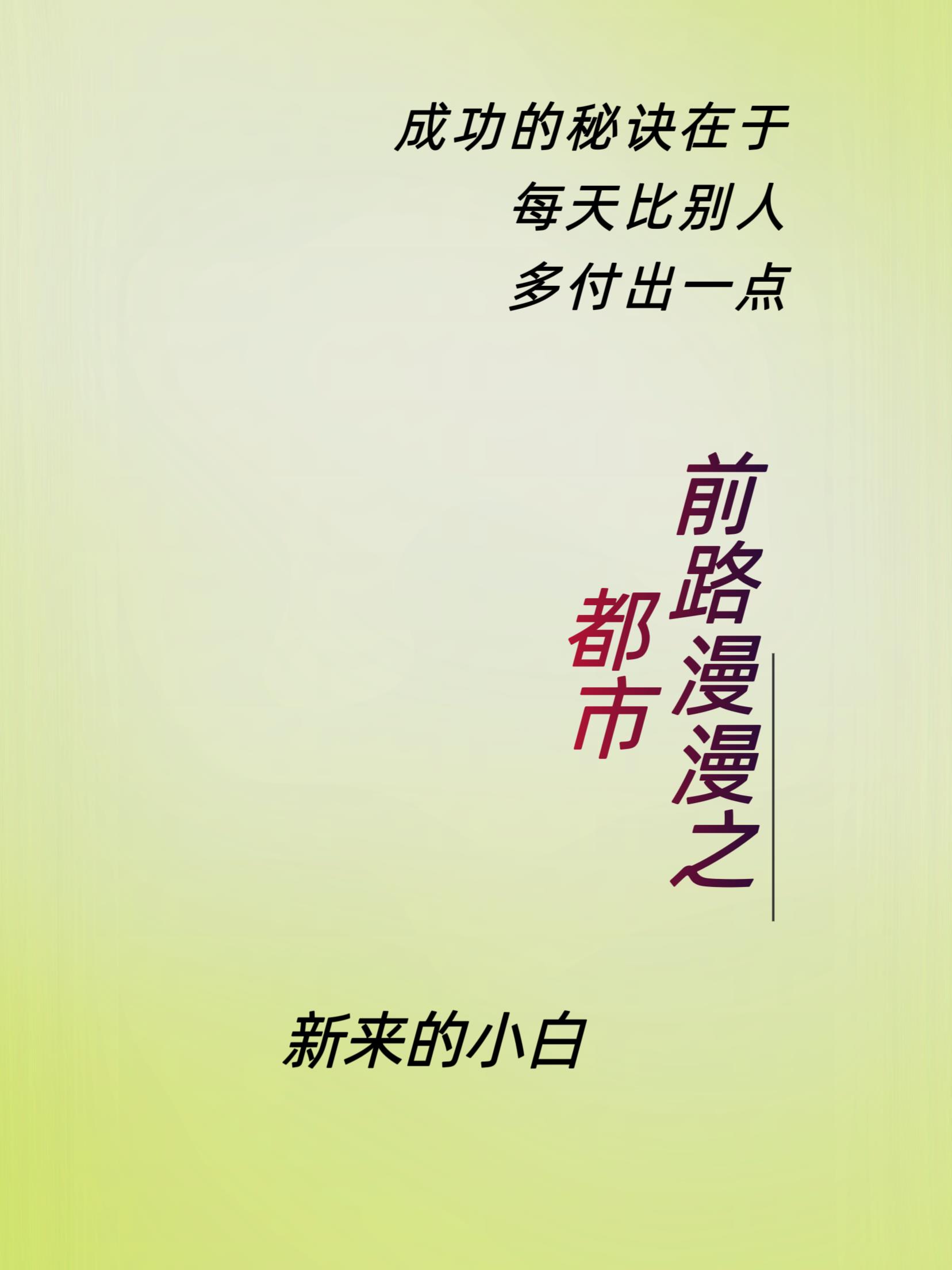 前路漫漫之都市小说